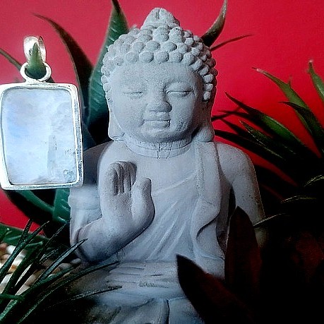 Pendentif indien argent et Pierre de Lune - Bijoux indiens