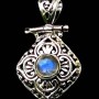 Pendentif indien argent et Pierre de Lune - Bijoux indiens
