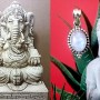 Pendentif indien argent et Pierre de Lune - Bijoux indiens