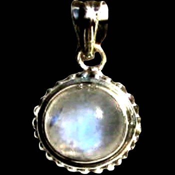 Pendentif indien argent et Pierre de Lune - Bijoux indiens