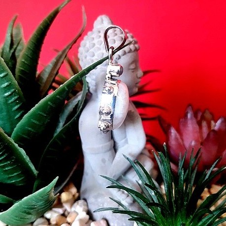 Pendentif indien argent et Pierre de Lune - Bijoux indiens