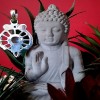 Pendentif indien argent et Pierre de Lune - Bijoux indiens