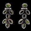 Boucles d'Oreilles indiennes argent et Péridot - Bijoux Inde