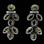 Boucles d'Oreilles indiennes argent et Péridot - Bijoux Inde