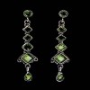 Boucles d'Oreilles indiennes argent et Péridot - Bijoux Inde