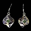 Boucles d'Oreilles indiennes argent et Péridot - Bijoux Inde