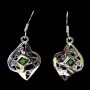 Boucles d'Oreilles indiennes argent et Péridot - Bijoux Inde