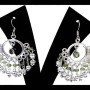 Boucles d'Oreilles indiennes argent et Péridot - Bijoux Inde