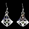 Boucles d'Oreilles indiennes argent et Péridot - Bijoux Inde