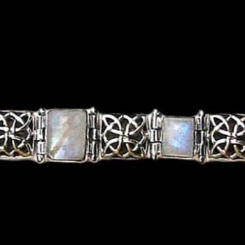 Bracelet indien argent et Pierre de Lune - Bijoux indiens