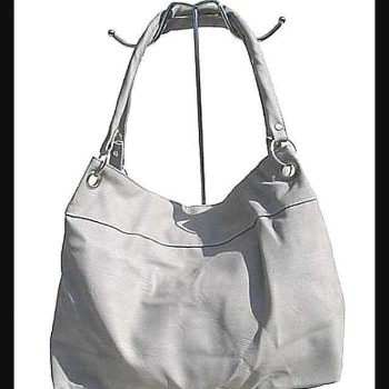 Sac à main femme - sac à main gris clair avec motifs