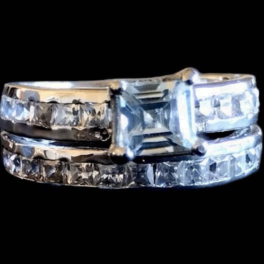 Bijoux indiens - Bague indienne rhodiée Topaze