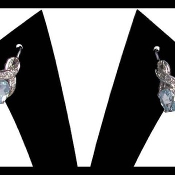 Bijoux indiens - Boucles d'oreilles indiennes rhodiées Topaze