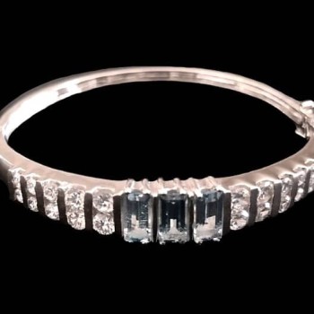 Bracelet argent rhodié Topaze naturelle